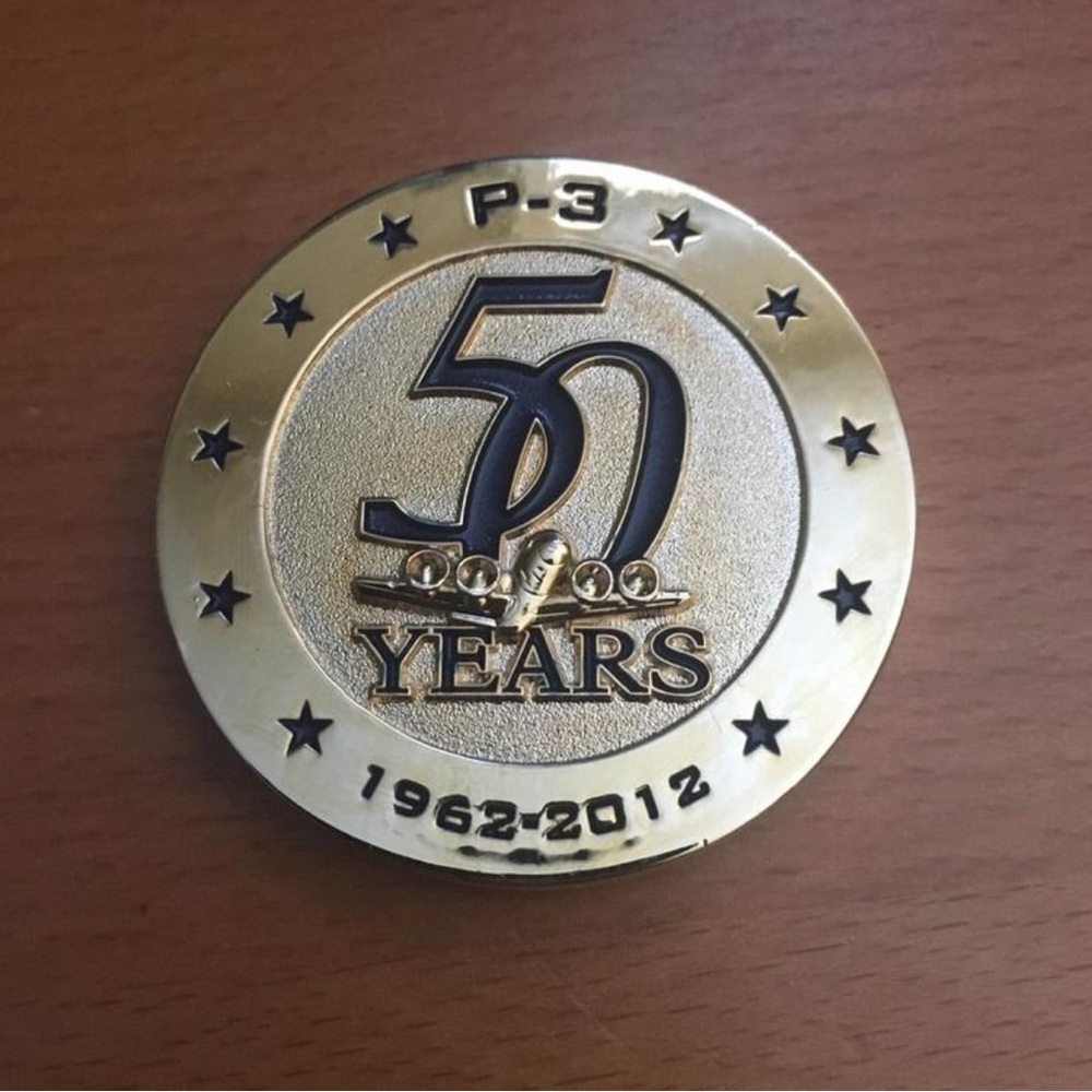 lockheed martin 50 years p-3 orion challenge coin